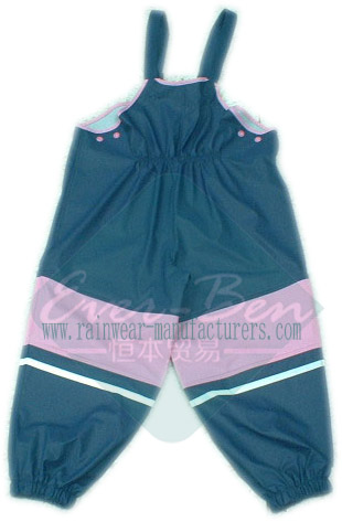China baby pu overall PU bib supplier